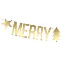Merry Christmas banner guld