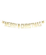 Merry Christmas banner guld