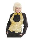 Guld pailletvest dame XL