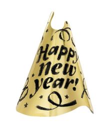 Nytårshat kegle Guld