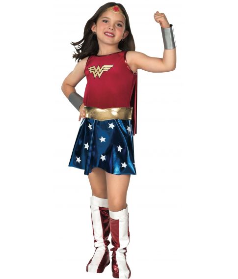 Nysgerrighed emne smal Wonder Woman kostume til piger. - Fest & Farver