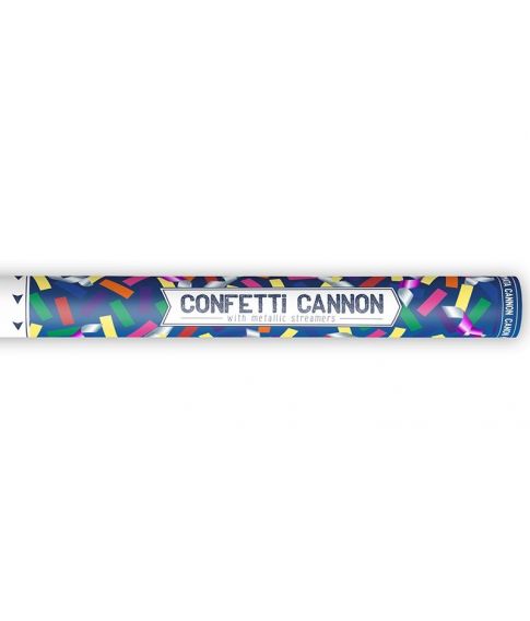 Konfetti kanon med mix farvet konfetti.