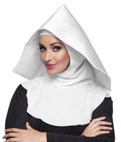 Hvid nonne hætte til nonne udklædningen.