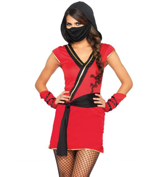 Billigt Ninja kostume til piger til sidste skoledag.