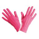 Korte pink handsker til udklædning.
