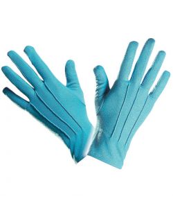 Korte blå handsker til Smølfe udklædningen.