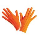 Korte orange handsker til udklædning.