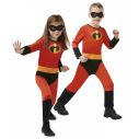 De Utrolige 2 kostume med jumpsuit og halvmaske til piger og drenge.