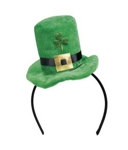 Sankt Patrick mini hat på hårbøjle.
