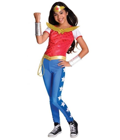 stamtavle Europa tapperhed Wonder Woman kostume til piger til fastelavn. - Fest & Farver