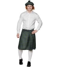 Grøn skotskternet kilt til skotte udklædningen.