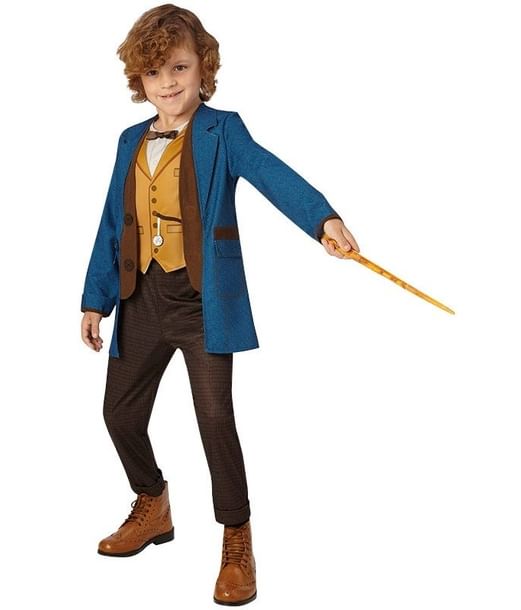 Newt Scamander kostume til børn med tryllestav. Newt Scamander kostume til børn med tryllestav.