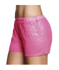 Flotte neon pink hotpants med pailletter