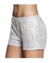 Flotte sølv hotpants med pailletter