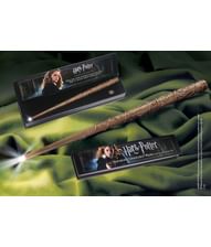 Hermione tryllestav med lys i spidsen fra The Noble Collection.