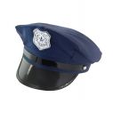 Mørkeblå politikasket med emblem til politi udklædningen.