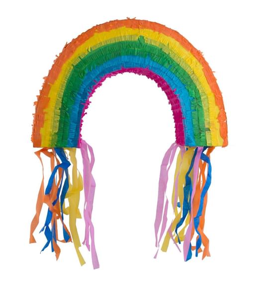 Regnbue pinata med frynser Regnbue pinata med frynser