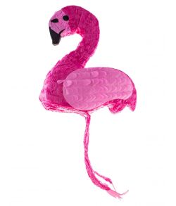 Flamingo pinata som kan fyldes med slik eller småt legetøj.