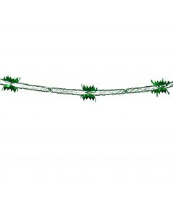 Flot grøn folieguirlande, måler 4 meter