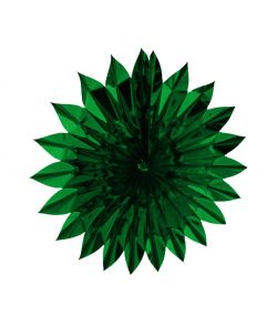 Flot grøn sol i metalfolie, 60 cm diameter