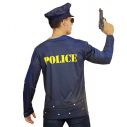 Sjov t-shirt med print af åben politi uniform