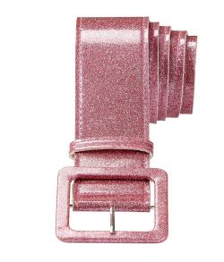 Flot pink glitter bælte til f.eks. disco udklædningen