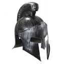 Sej spartaner hjelm i metalgrå plastik