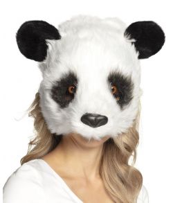 Flot panda plush halvmaske