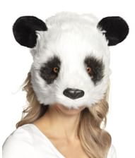 Flot panda plush halvmaske