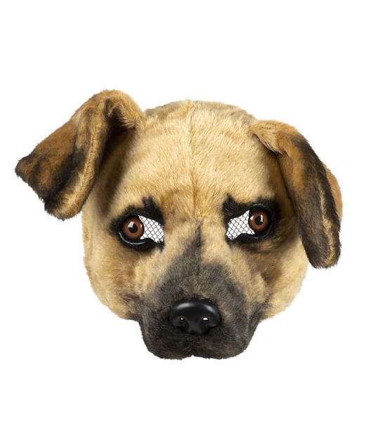 Flot hund plush halvmaske
