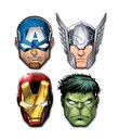 Avengers papmasker med elastik til børnefødselsdagen.