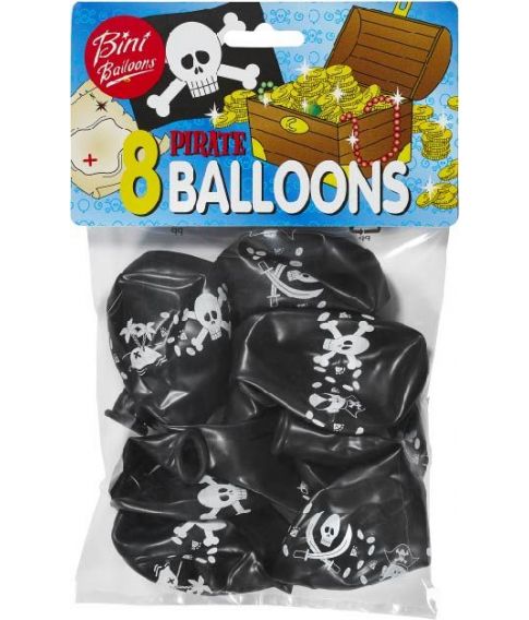 Flotte pirat balloner med dødningehoveder.