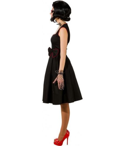 er nok Bogholder kompensation Køb flot sort kjole til 50er festen med sort og rød sløjfe. - Fest & Farver