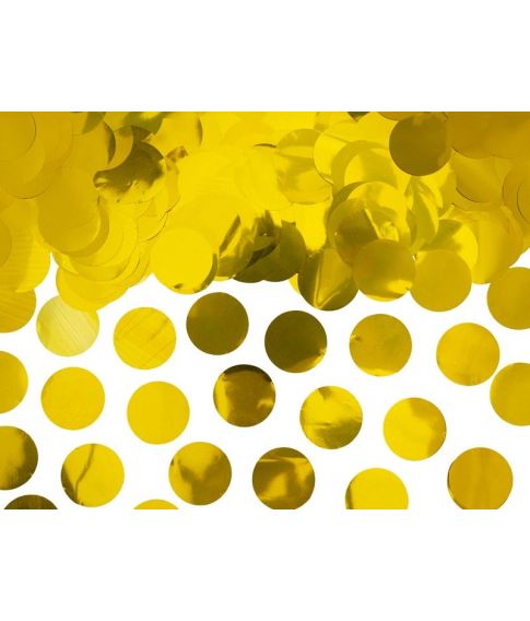 Flotte konfetti cirkler i guld folie til f.eks. hollywood festen eller guldbrylluppet