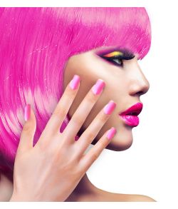 Flotte selvklæbende neon pink negle