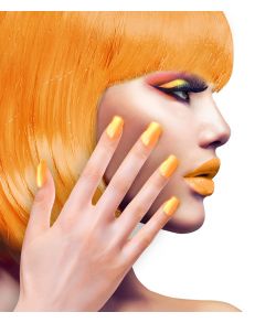 Flotte selvklæbende neon orange negle
