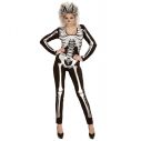 Skelet kostume til damer til Halloween.