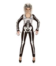 Skelet kostume til damer til Halloween.