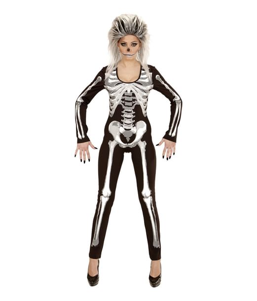 Skelet kostume til damer til Halloween.