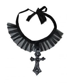 Gotisk kors halssmykke til halloween udklædningen.