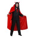 Rød velour kappe til voksne.
