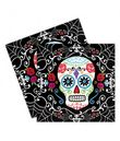 Servietter med Day of the Dead motiver, 33x33 cm