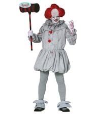 Uhyggeligt klovne kostume til Pennywise udklædningen