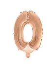 Folieballon 0 rose gold 41 cm