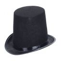 Ekstra høj sort hat med filt