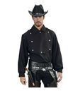 Sort cowboy skjorte til voksne.