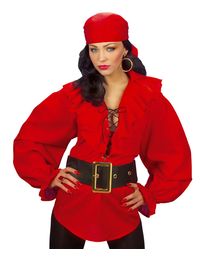 Rød skjorte til pirat udklædning. Rød skjorte til pirat udklædning.