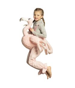 Flamingo piggy back kostume, barn