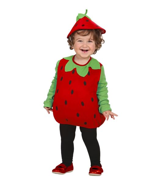 Jordbær kostume med dragt og hat