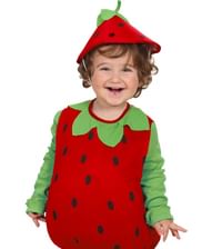 Jordbær kostume med dragt og hat